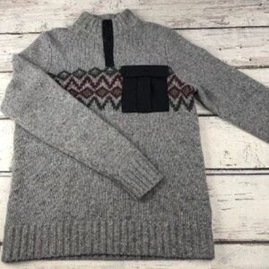 New Smartwool Sweater Mens Small‎ Fair Isle Nordic Heavy Henley Merino Wool Cozy